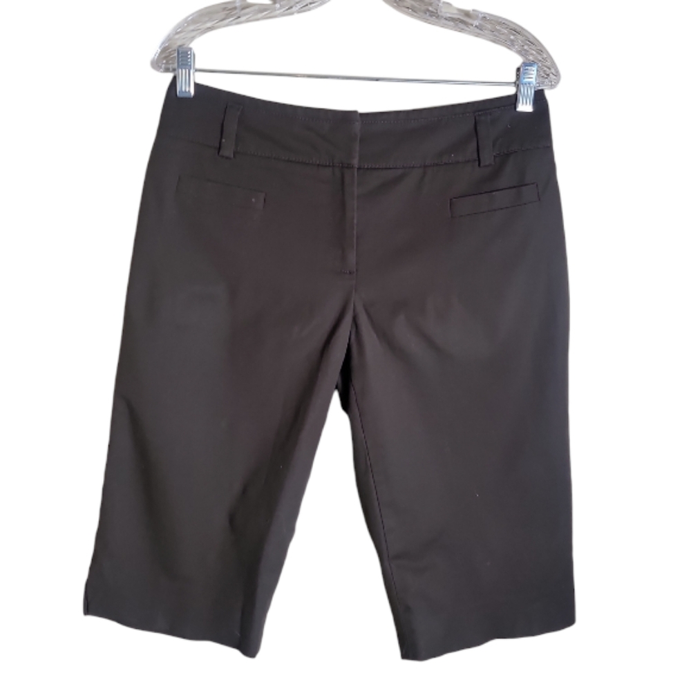 Apt.9 women's maxwell mid rise brown bermuda shorts size 8
